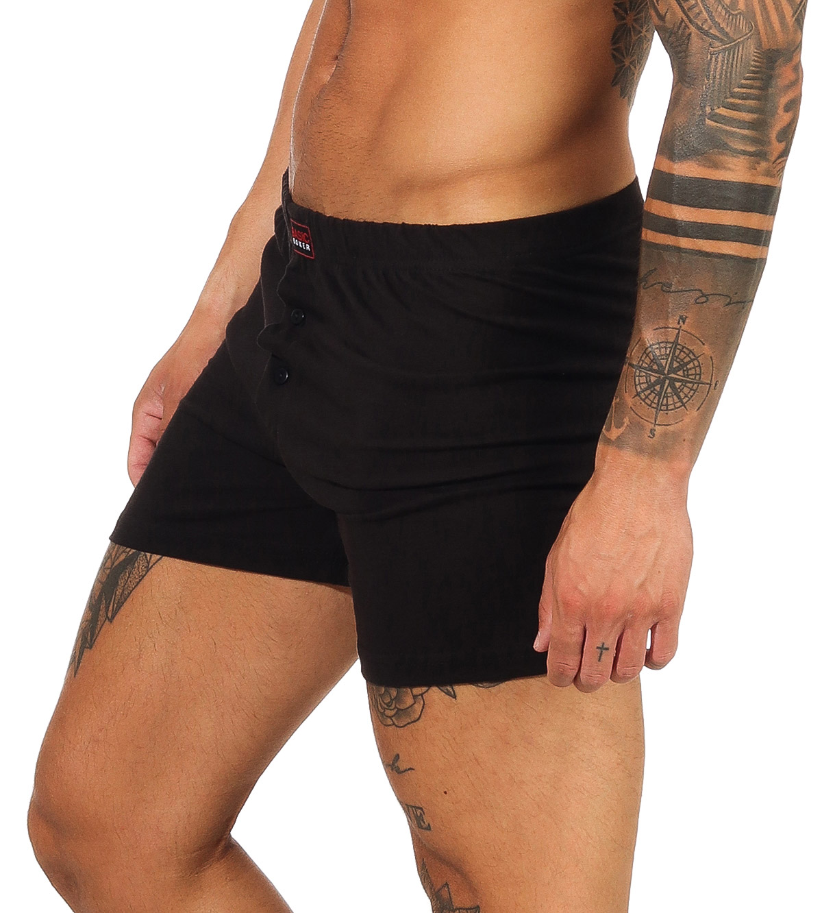 6 Stk Herren Boxer Shorts Basic Schwarz Uni 100 Baumwolle Grosse 5 13 Wow Ebay