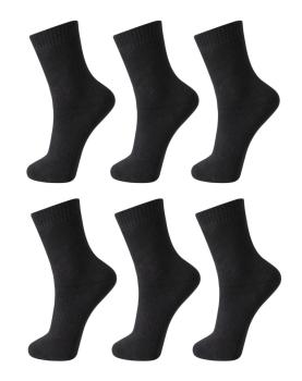 6 Paar Herren Thermosocken schwarz 90% Baumwolle angenehm warm
